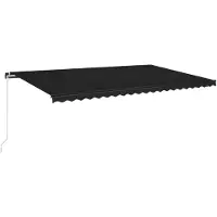 vidaXL Store manuel rétractable 500x350 cm Anthracite