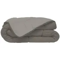 Poyet Motte Patura TOISON D'OR CALGARY, microfibre 400g/m, taupe & lin, 240x260cm