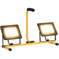 vidaXL -Scheinwerfer mit Griff LED 2x50 W warmes Weiß