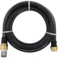 vidaXL Tuyau d'aspiration avec raccords en laiton noir 1,1" 3 m PVC