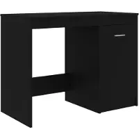 vidaXL Bureau noir 100x50x76 cm bois composite
