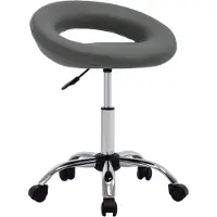 vidaXL Chaise de salle à manger pivotante Gris Similicuir