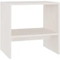 vidaXL Table de chevet Blanc 40x30,5x40 cm Bois de pin massif