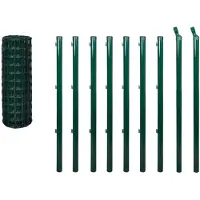 vidaXL Clôture euro acier 10x1,0 m vert