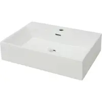 vidaXL WASHBAIN mit Tapholenweiß 60.5x42.5x14.5 cm Keramik