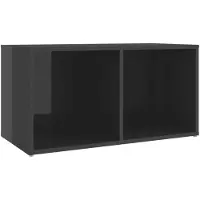 vidaXL Armoire TV gris brillant 72x35x36,5 cm Bois composite