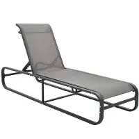 vidaXL Bain de soleil aluminium et textilène