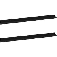 vidaXL Étagères murales 2 pcs Noir 100x9x3 cm