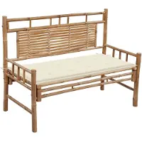 vidaXL Banc de jardin avec support 120 cm bambou