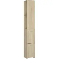 vidaXL Armoire de salle de bain Chêne Sonoma 25x26,5x170 cm Bois composite