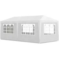 MaxxGarden Tente de fête blanche - 6 parois - 3 x 6 m