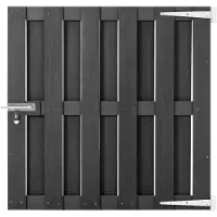 vidaXL Portillon WPC 100x100 cm Gris