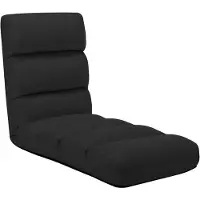 vidaXL Chaise de sol Pliable Noir Similicuir