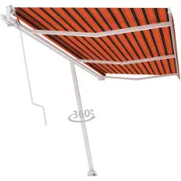 vidaXL Store sur pied automatique 600x300 cm Orange/Brun