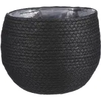 Mica Decorations Panier à plantes Jorck - H19 x Ø22 cm - Papier - Noir