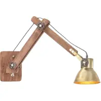 vidaXL Applique murale style industriel laiton ronde E27