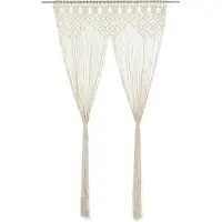 vidaXL Rideau en macramé 140x240 cm Coton