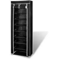 vidaXL Porte-chaussures étagères 162 x 57 x 29 cm Noir
