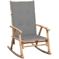 vidaXL Chaise à bascule avec support en bambou