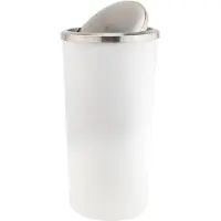 C&T Wasty - Poubelle - Blanc - 35L - D30xh56cm