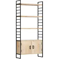 vidaXL Bibliothèque à 4 niveaux 80x30x180 cm Bois de manguier massif
