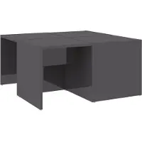 vidaXL Tables basses 4 pcs. Gris brillant 33x33x33 cm Bois composite