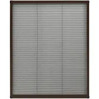 vidaXL Moustiquaire plissée pour fenêtre aluminium brun 80x100 cm