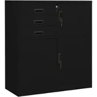 vidaXL Armoire de bureau Noir 90x40x102 cm Acier