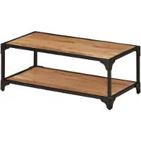 vidaXL Table basse 90x45x35 cm en bois massif d'acacia