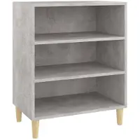 vidaXL Sideboard gris béton 57x35x70 cm Bois composite