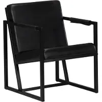 vidaXL Fauteuil noir cuir véritable