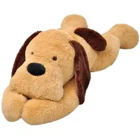 vidaXL Chien en peluche brun 160 cm