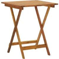 vidaXL Table de jardin pliante 60x60x75 cm en bois massif d'acacia