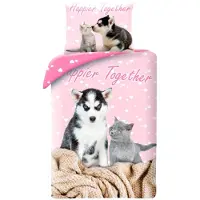 Halantex SP. z.o.o. Animal Pictures Bettbezug Happier Together 140 x 200 cm 70 x 90 cm - Baumwolle
