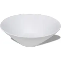 vidaXL Céramique Lavabo Bassin Porcelaine Blanc
