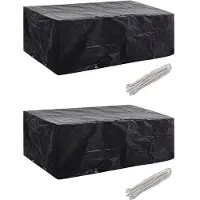 vidaXL Housses de salon de jardin 2 pcs 8 œillets 200x160x70 cm