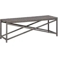 vidaXL Banc de jardin 120 cm Poly Rattan Grau