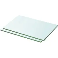 vidaXL Panneaux d'étagère 2 pcs Verre Transparent 30 x 15 cm