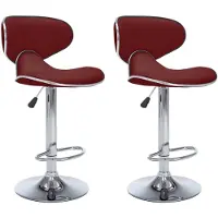 vidaXL Tabouret de bar 2 pcs. Simili cuir rouge vin