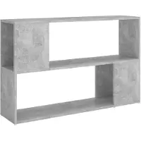 vidaXL Bibliothèque Gris béton 100x24x63 cm Bois d'ingénierie