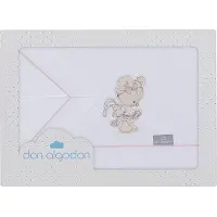 Don Algodon Lit pour Claudia Junior Coton Blanc/Rose 3-Profondeur