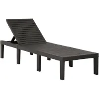vidaXL Chaise longue plastique Anthracite