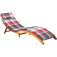 vidaXL Bain de soleil avec support acacia massif