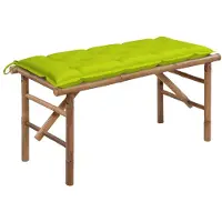 vidaXL Banc de jardin pliable avec support 118 cm bambou