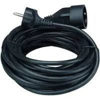 Perel Rallonge - 10 m - noir - 3g1.5