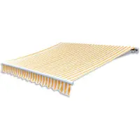 vidaXL Toile de store orange & blanc 350x250 cm