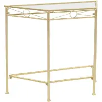 vidaXL Table d'appoint Style vintage Métal 87 x 34 x 73 cm Doré