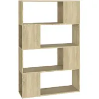 vidaXL Bibliothèque/Séparateur de pièce Chêne Sonoma 80x24x124,5 cm