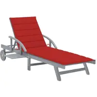 vidaXL Bain de soleil avec support acacia massif