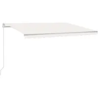 vidaXL Store manuel rétractable avec LED 450x350 cm Crème